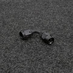 AN3-liitin 90-asteen kulmalla, PTFE (Teflon)-letkulle