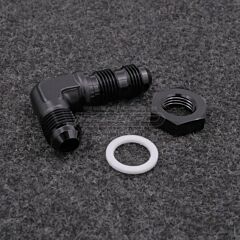 AN6 Läpivientiliitin 90-astetta Teflon (PTFE) Tiivisteellä