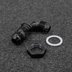 AN8 Läpivientiliitin 90-astetta Teflon (PTFE) Tiivisteellä